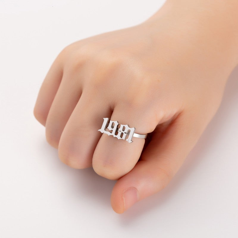 Números Arábigos Anillos De Titanio al por mayor